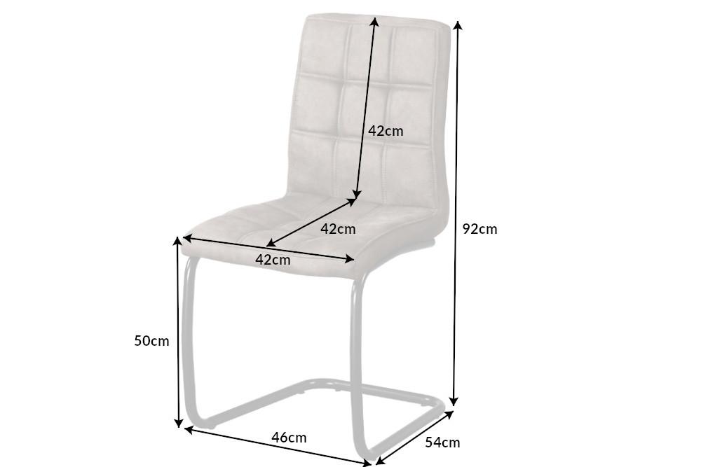 KRZESŁO NA PŁOZIE MODENA SZAROBRĄZOWE / 40551 / INVICTA INTERIOR