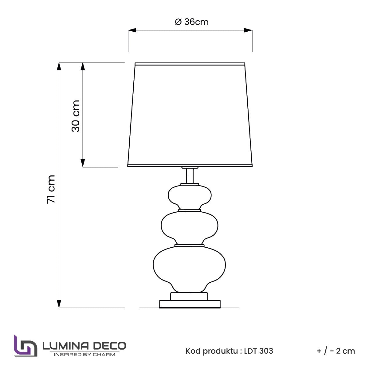 LAMPA NOCNA CZARNO-SREBRNA BRISTON