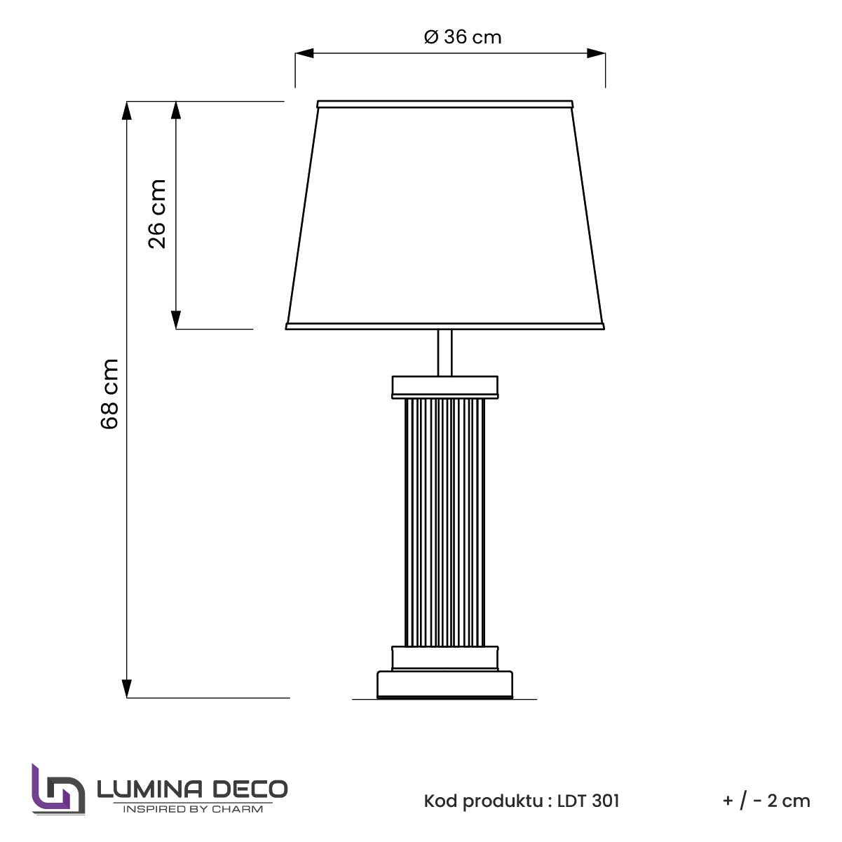 LAMPA NOCNA GLAMOUR BIAŁO-MOSIĘŻNA LA BOTTE