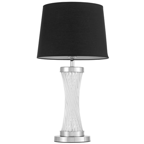 LAMPA NOCNA GLAMOUR CZARNO-CHROMOWANA VILLANOVA