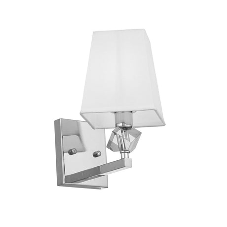 LAMPA ŚCIENNA KINKIET BIAŁO-CHROMOWANY MONTERO W1