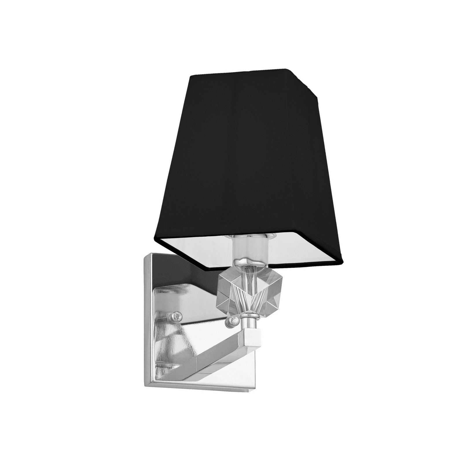 LAMPA ŚCIENNA KINKIET CZARNO-CHROMOWANY MONTERO W1