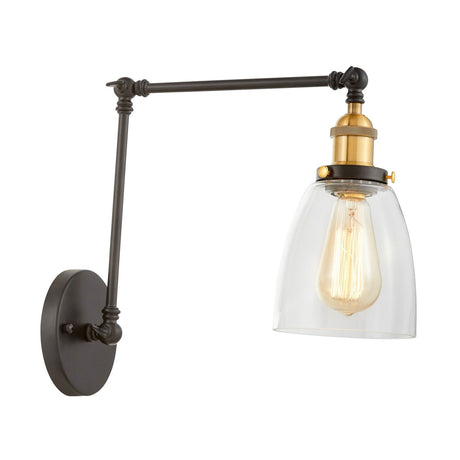 LAMPA ŚCIENNA KINKIET LOFTOWY CZARNY BARTON W2