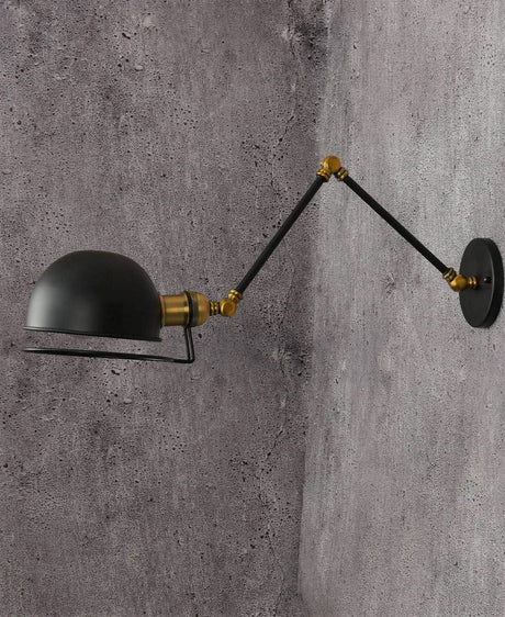 LAMPA ŚCIENNA KINKIET LOFTOWY CZARNY GLUM W2