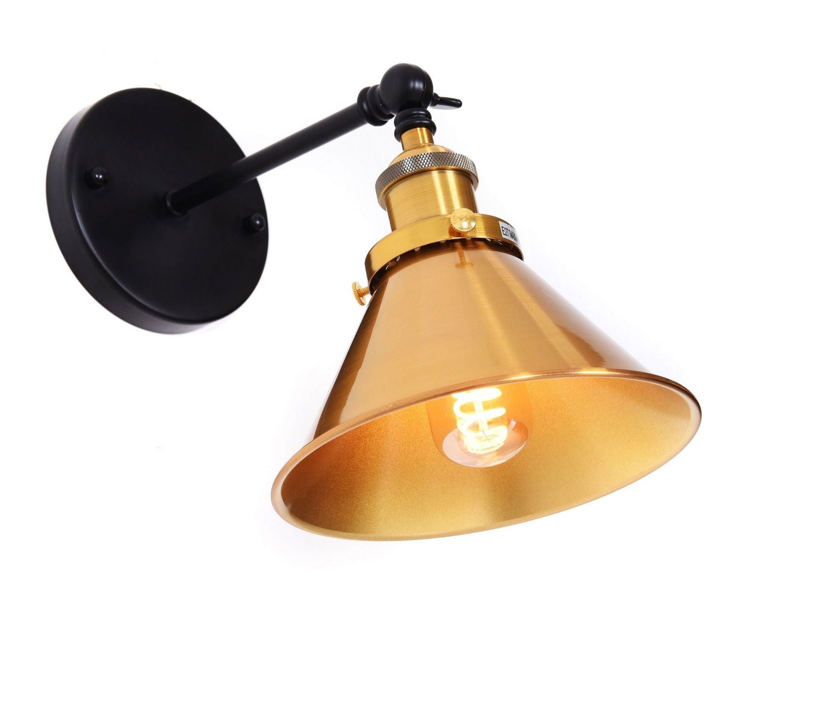 LAMPA ŚCIENNA KINKIET LOFTOWY CZARNY NORI W1