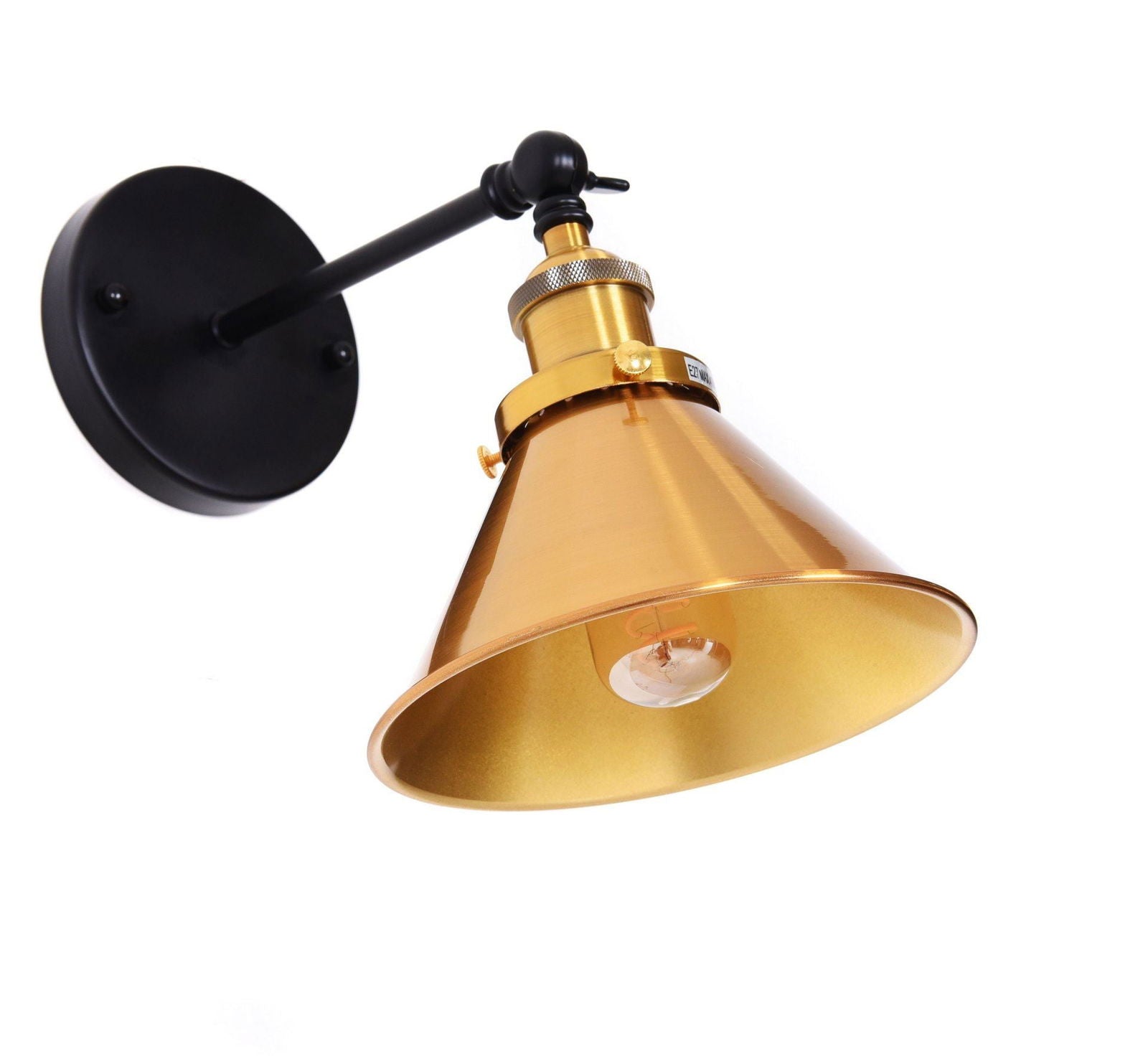 LAMPA ŚCIENNA KINKIET LOFTOWY CZARNY NORI W1