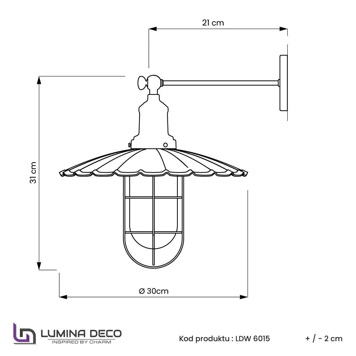 LAMPA ŚCIENNA KINKIET LOFTOWY STARE SREBRO LATARO