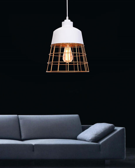 LAMPA WISZĄCA INDUSTRIALNA LOFT BIAŁA BAGSY