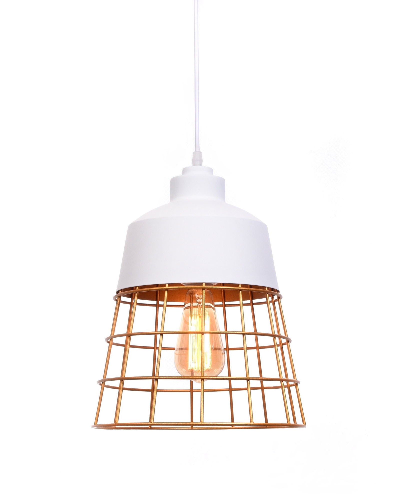 LAMPA WISZĄCA INDUSTRIALNA LOFT BIAŁA BAGSY