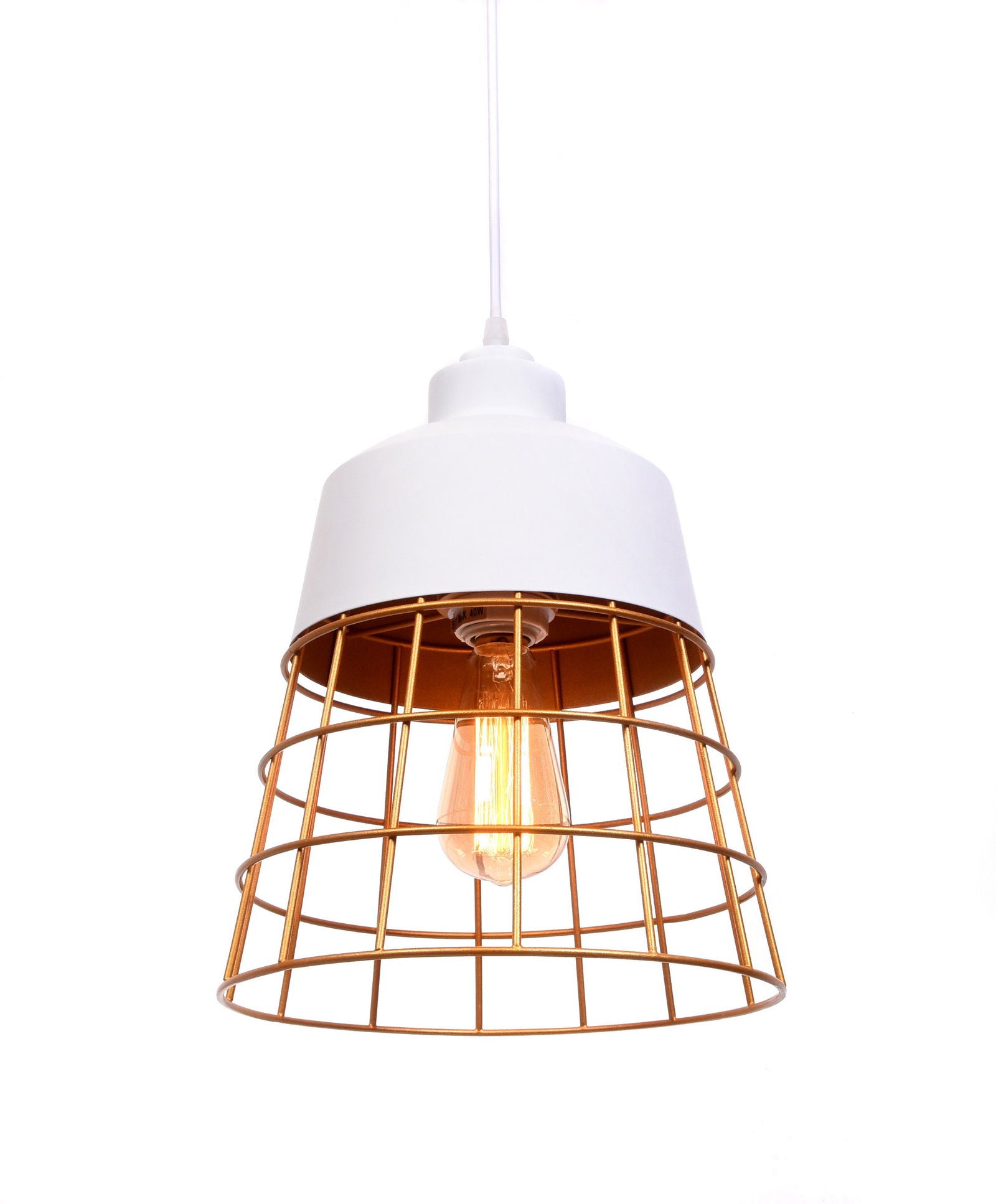 LAMPA WISZĄCA INDUSTRIALNA LOFT BIAŁA BAGSY