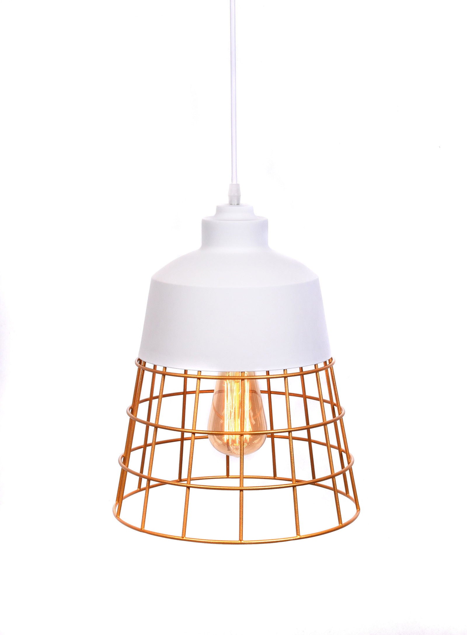 LAMPA WISZĄCA INDUSTRIALNA LOFT BIAŁA BAGSY