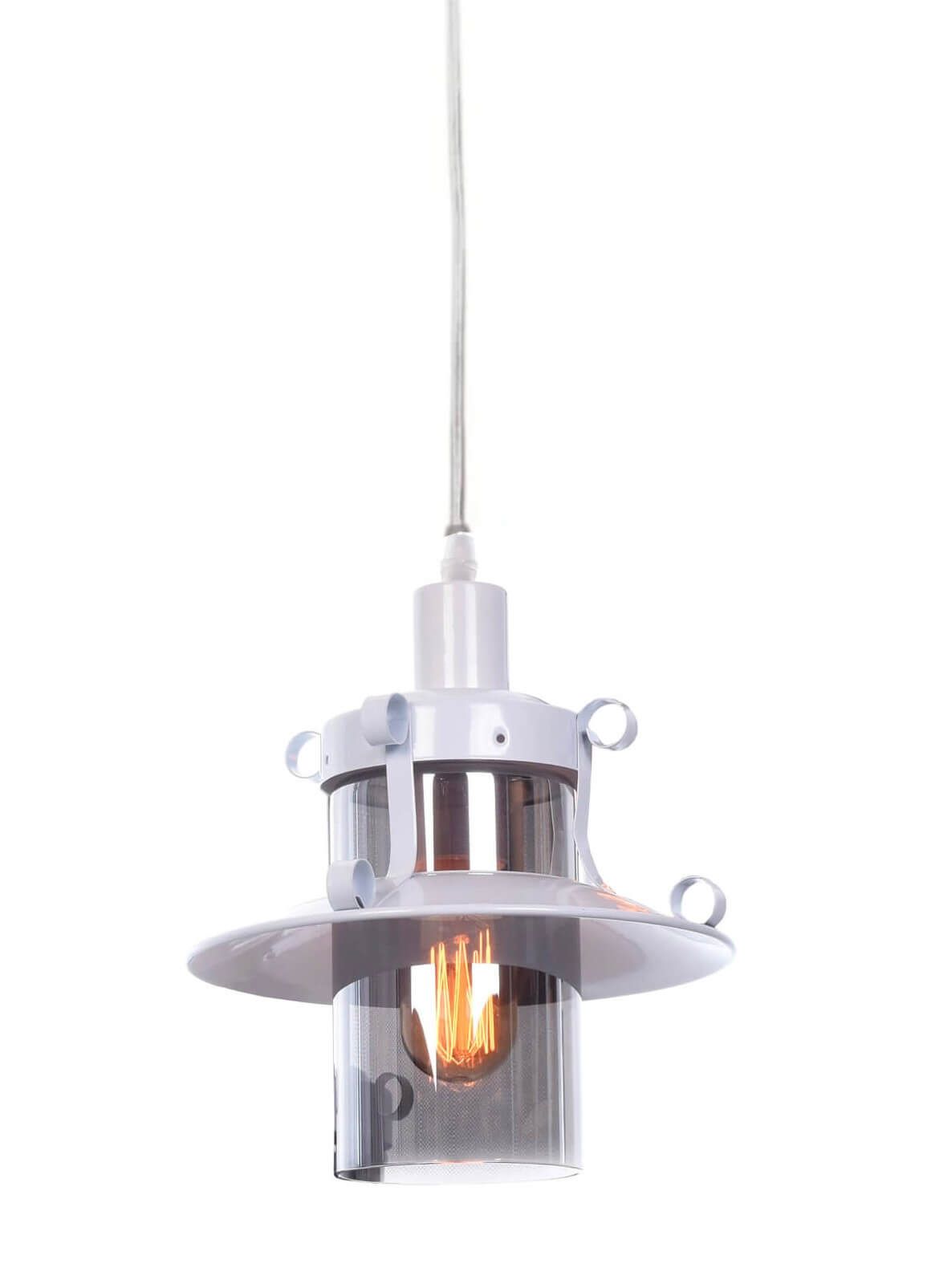 LAMPA WISZĄCA INDUSTRIALNA LOFT BIAŁA CAPRI W1