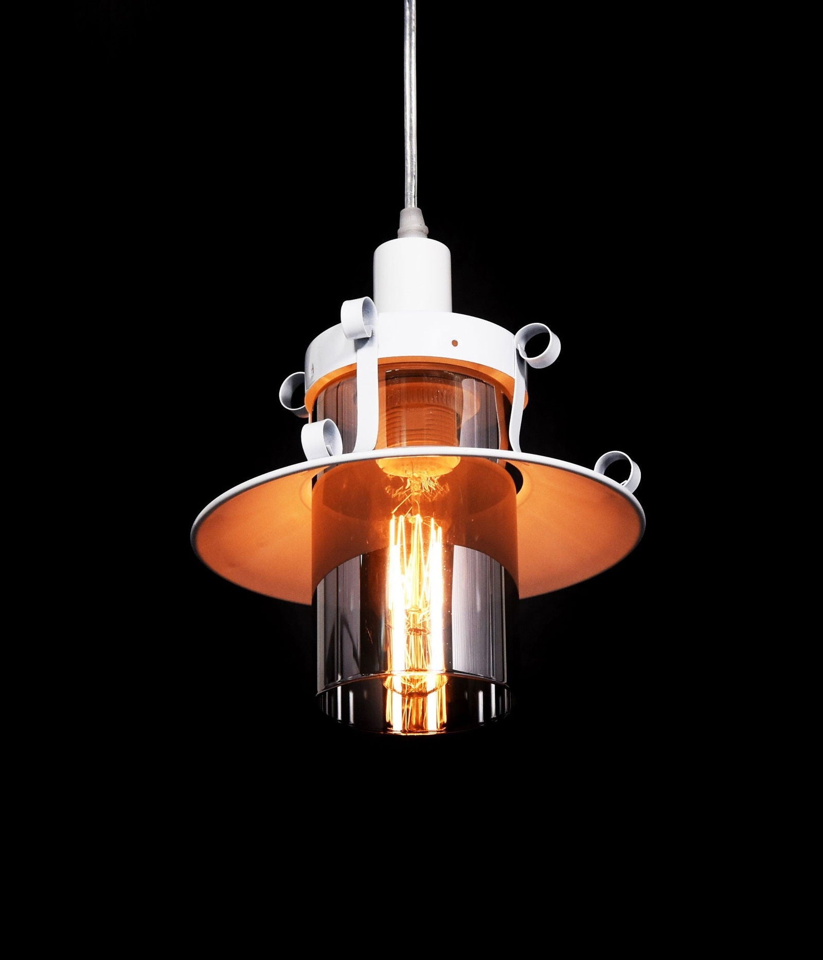 LAMPA WISZĄCA INDUSTRIALNA LOFT BIAŁA CAPRI W1