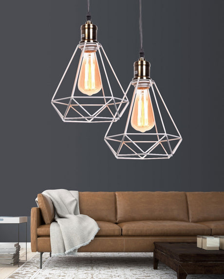 LAMPA WISZĄCA INDUSTRIALNA LOFT BIAŁA COBI