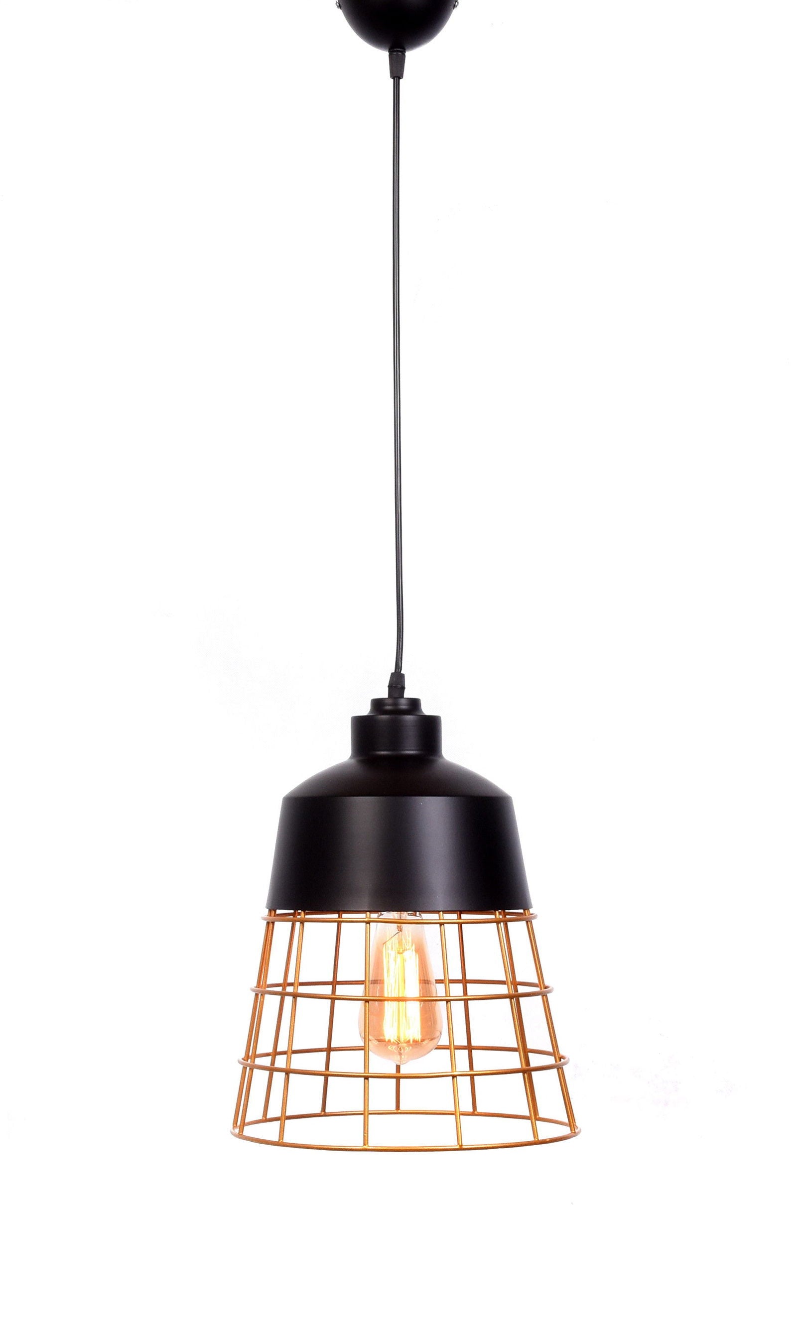 LAMPA WISZĄCA INDUSTRIALNA LOFT CZARNA BAGSY