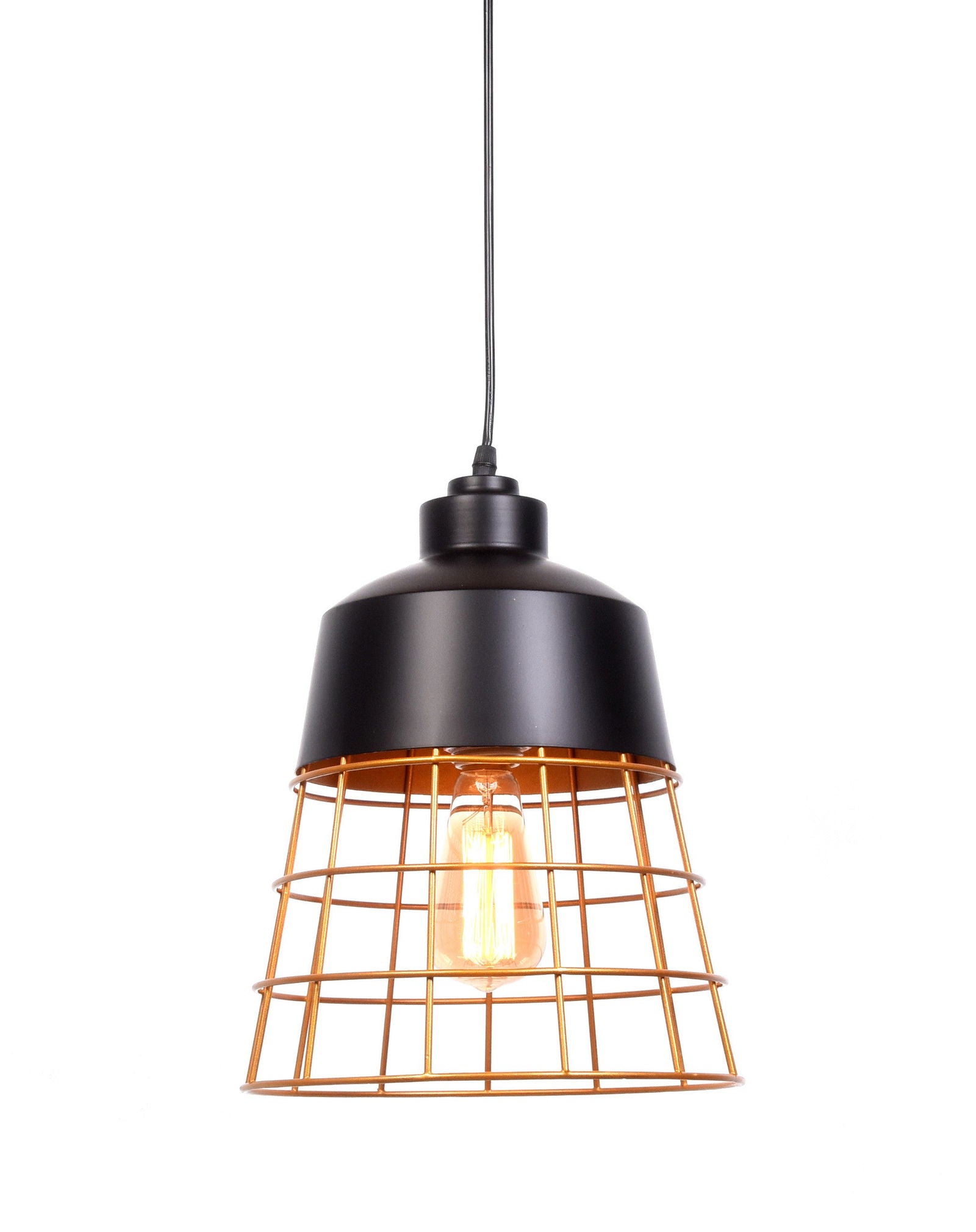 LAMPA WISZĄCA INDUSTRIALNA LOFT CZARNA BAGSY