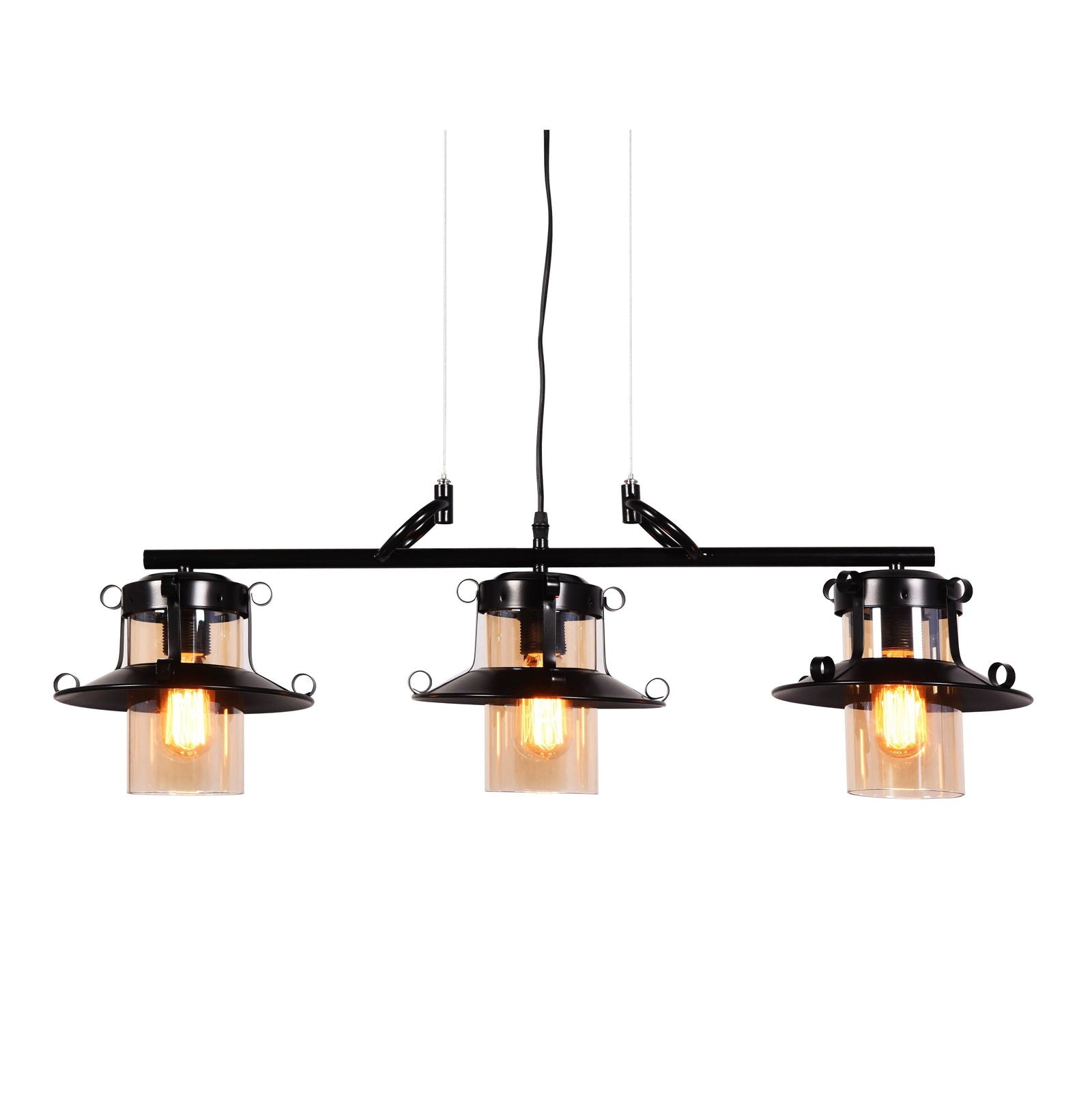 LAMPA WISZĄCA INDUSTRIALNA LOFT CZARNA CAPRI TRIO