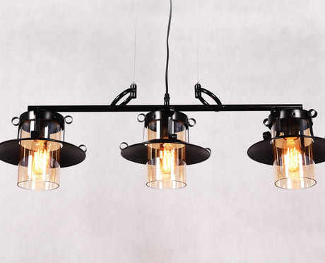 LAMPA WISZĄCA INDUSTRIALNA LOFT CZARNA CAPRI TRIO