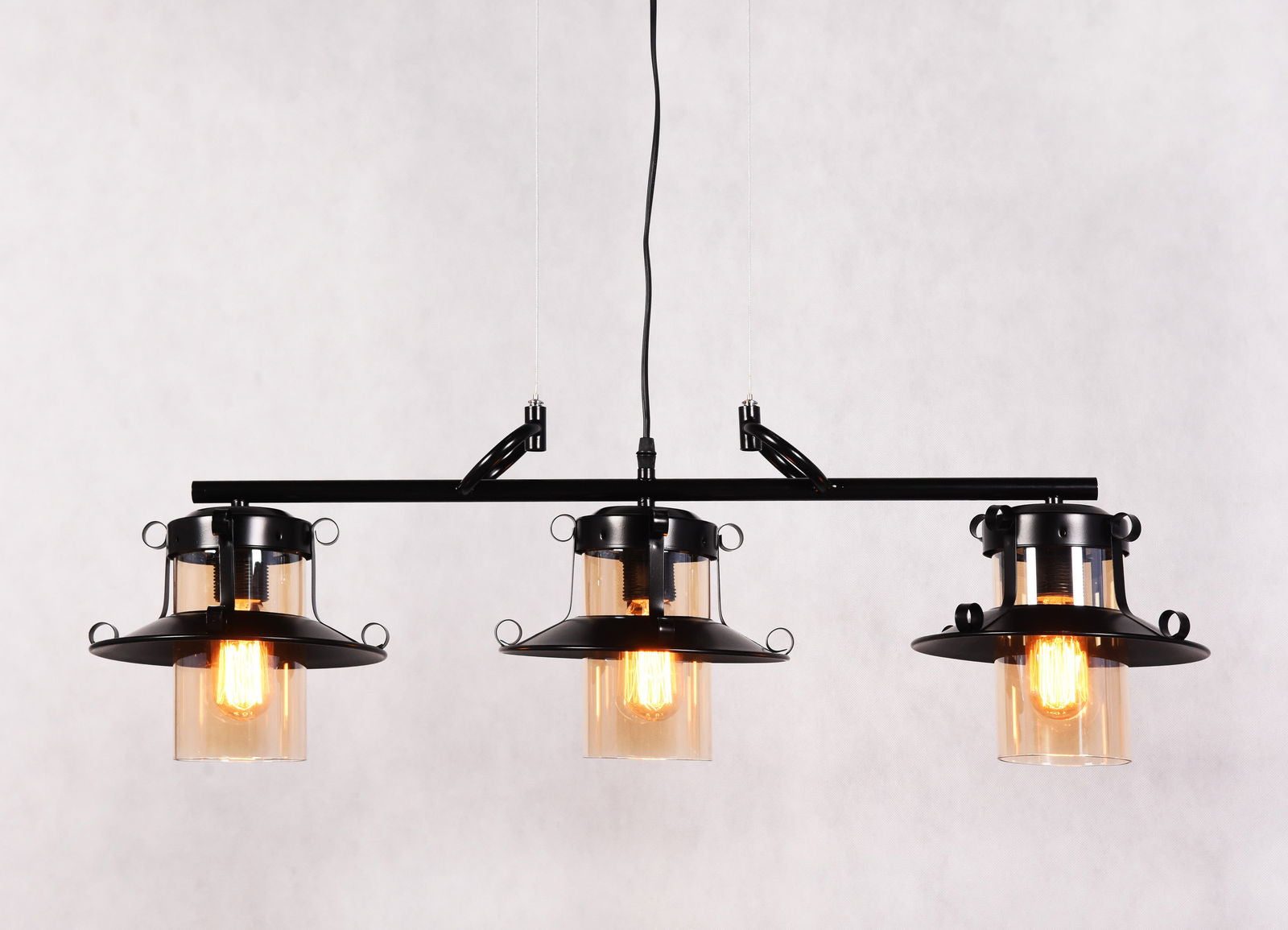 LAMPA WISZĄCA INDUSTRIALNA LOFT CZARNA CAPRI TRIO