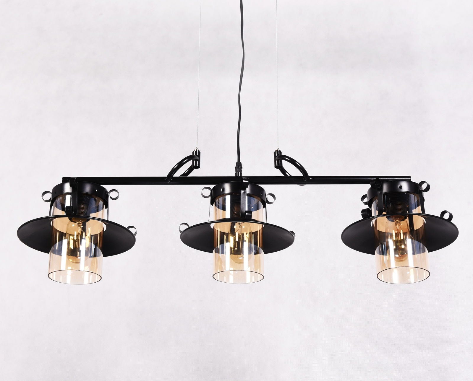 LAMPA WISZĄCA INDUSTRIALNA LOFT CZARNA CAPRI TRIO