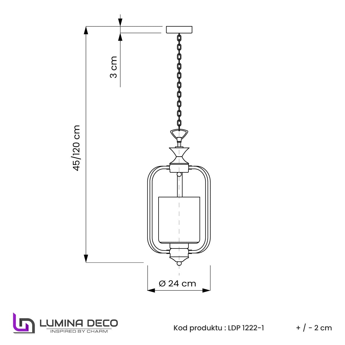 LAMPA WISZĄCA LOFT CHROMOWANA ATLANTA W1