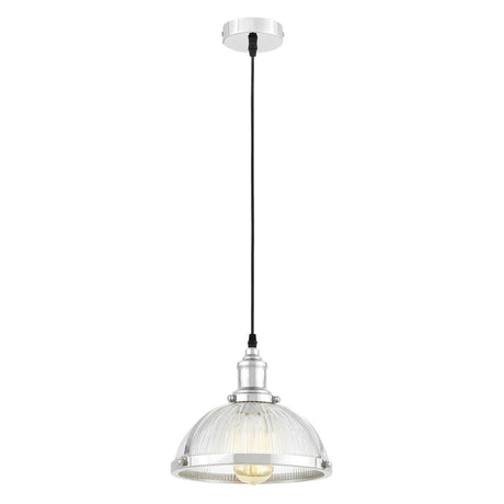 LAMPA WISZĄCA LOFT CHROMOWANA BRICO