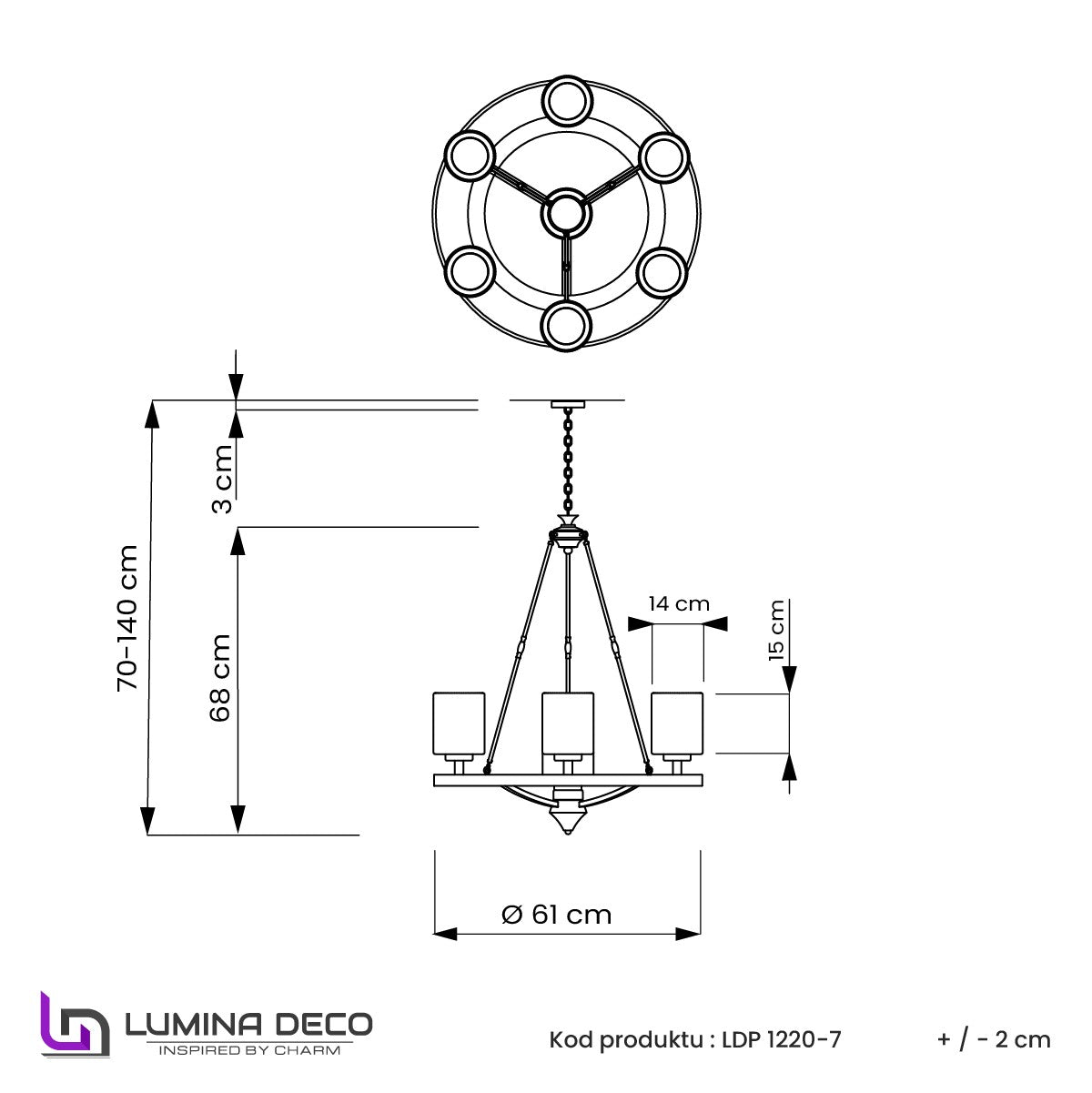 LAMPA WISZĄCA LOFT CHROMOWANA SANTINI W7