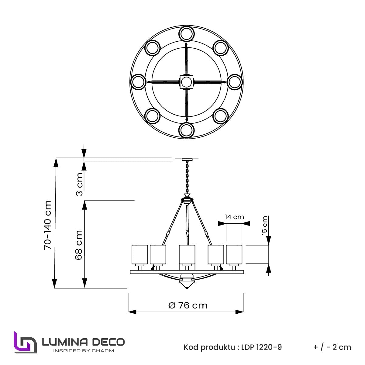 LAMPA WISZĄCA LOFT CHROMOWANA SANTINI W9