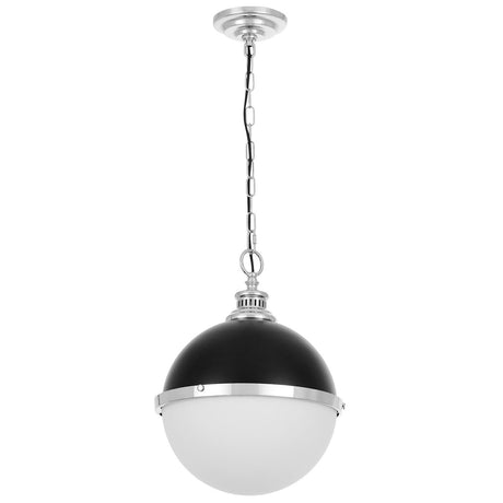 LAMPA WISZĄCA LOFT CZARNO-CHROMOWANA LARGO