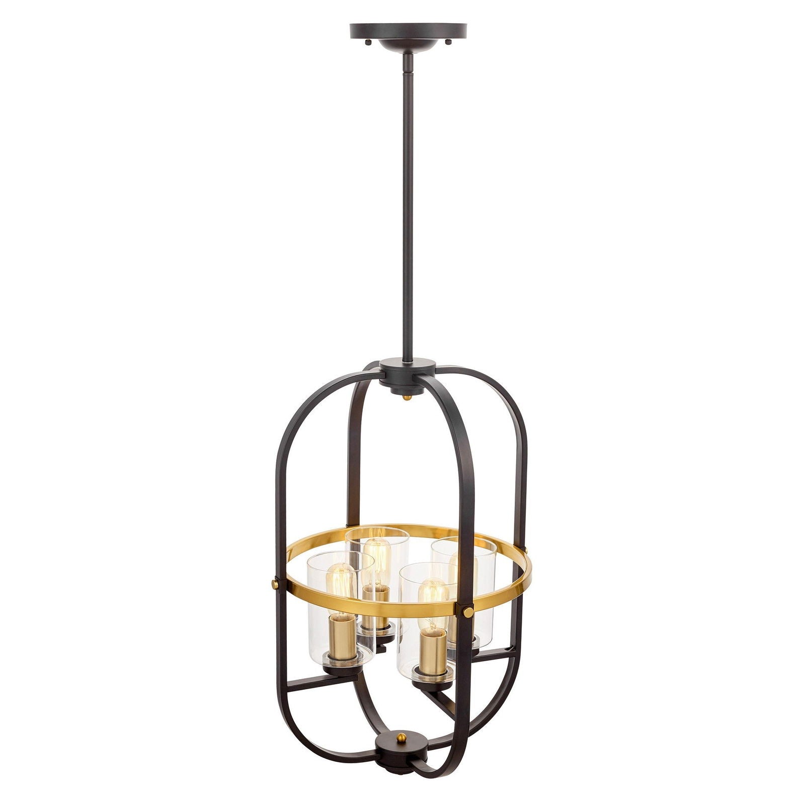 LAMPA WISZĄCA LOFT CZARNO-MOSIĘŻNA MONTEREY W4