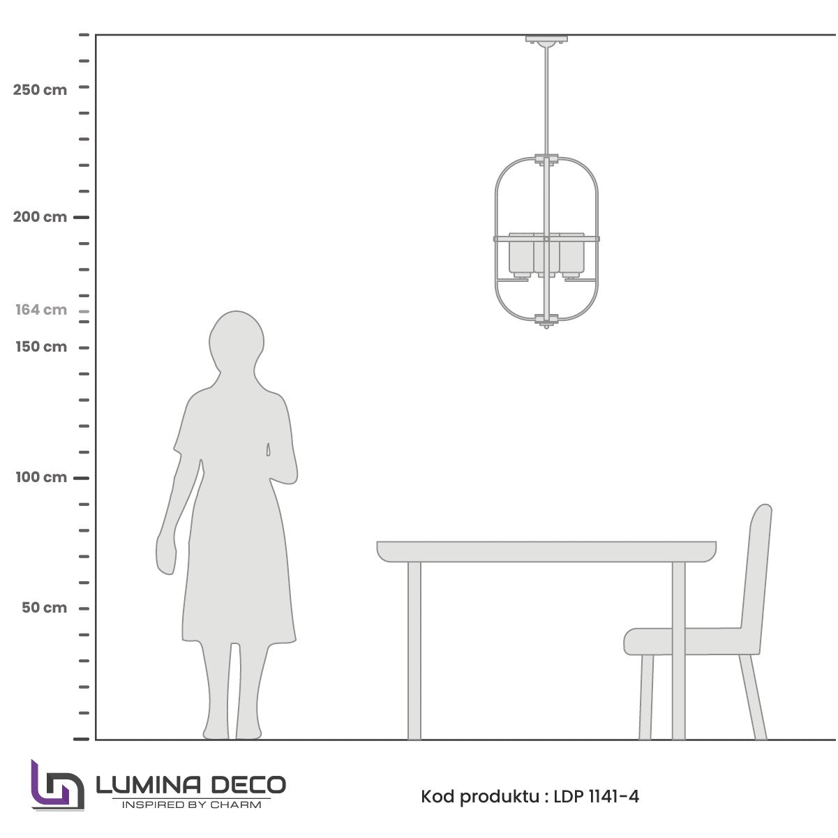 LAMPA WISZĄCA LOFT CZARNO-MOSIĘŻNA MONTEREY W4