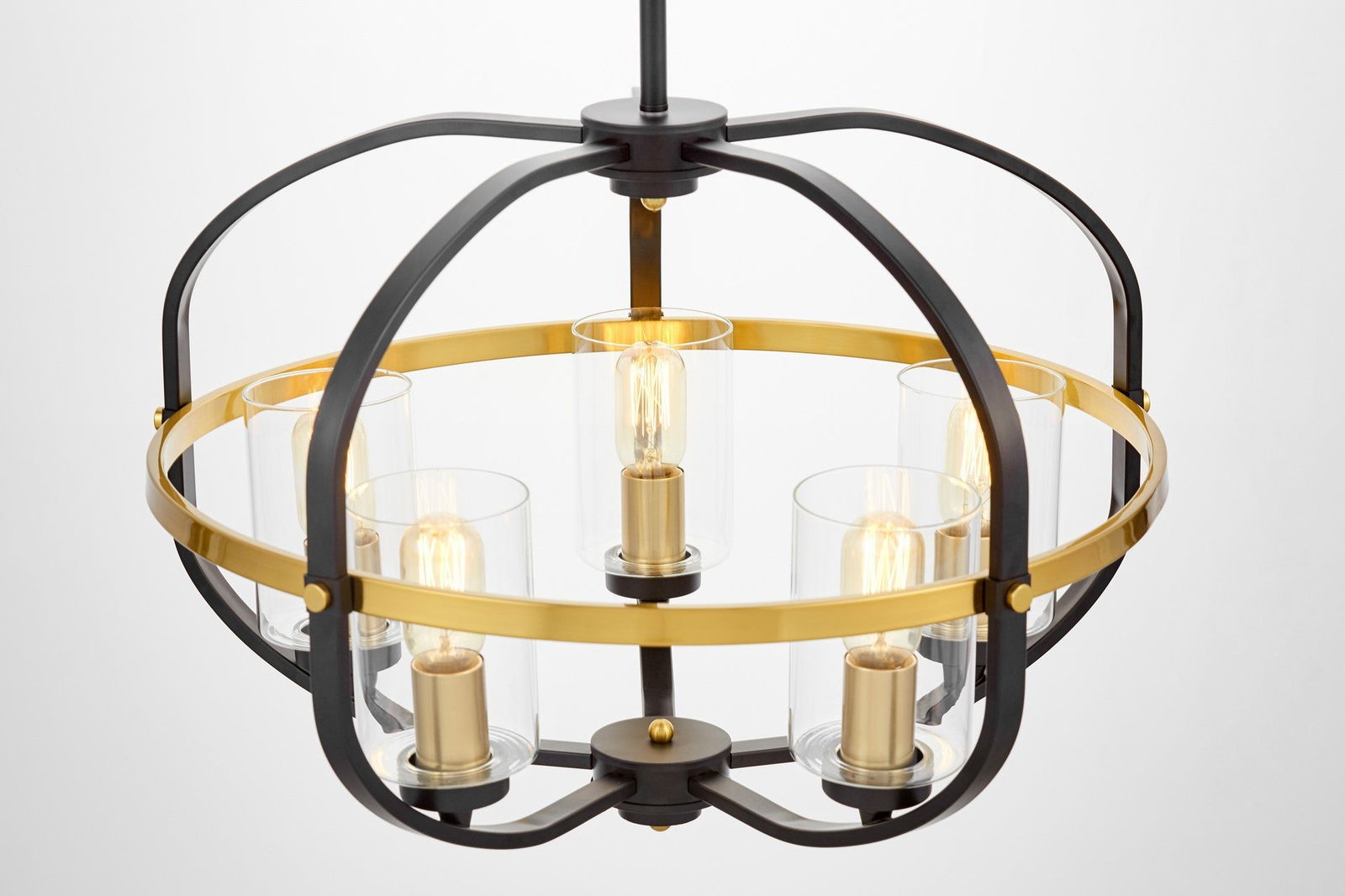 LAMPA WISZĄCA LOFT CZARNO-MOSIĘŻNA MONTEREY W5