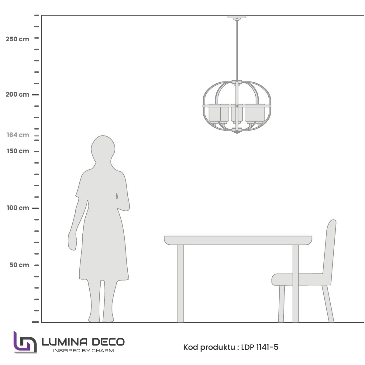 LAMPA WISZĄCA LOFT CZARNO-MOSIĘŻNA MONTEREY W5