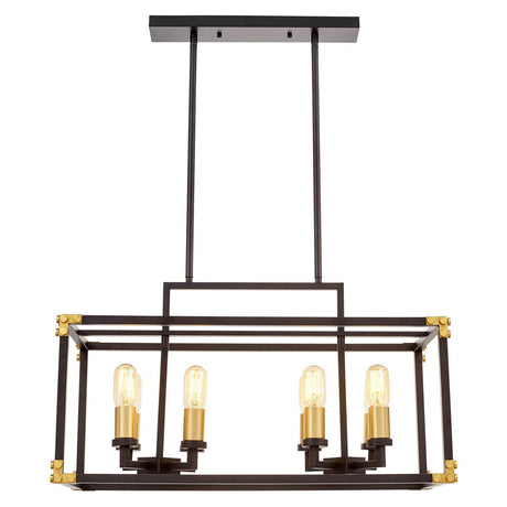 LAMPA WISZĄCA LOFT CZARNO-MOSIĘŻNA WALDORF W8