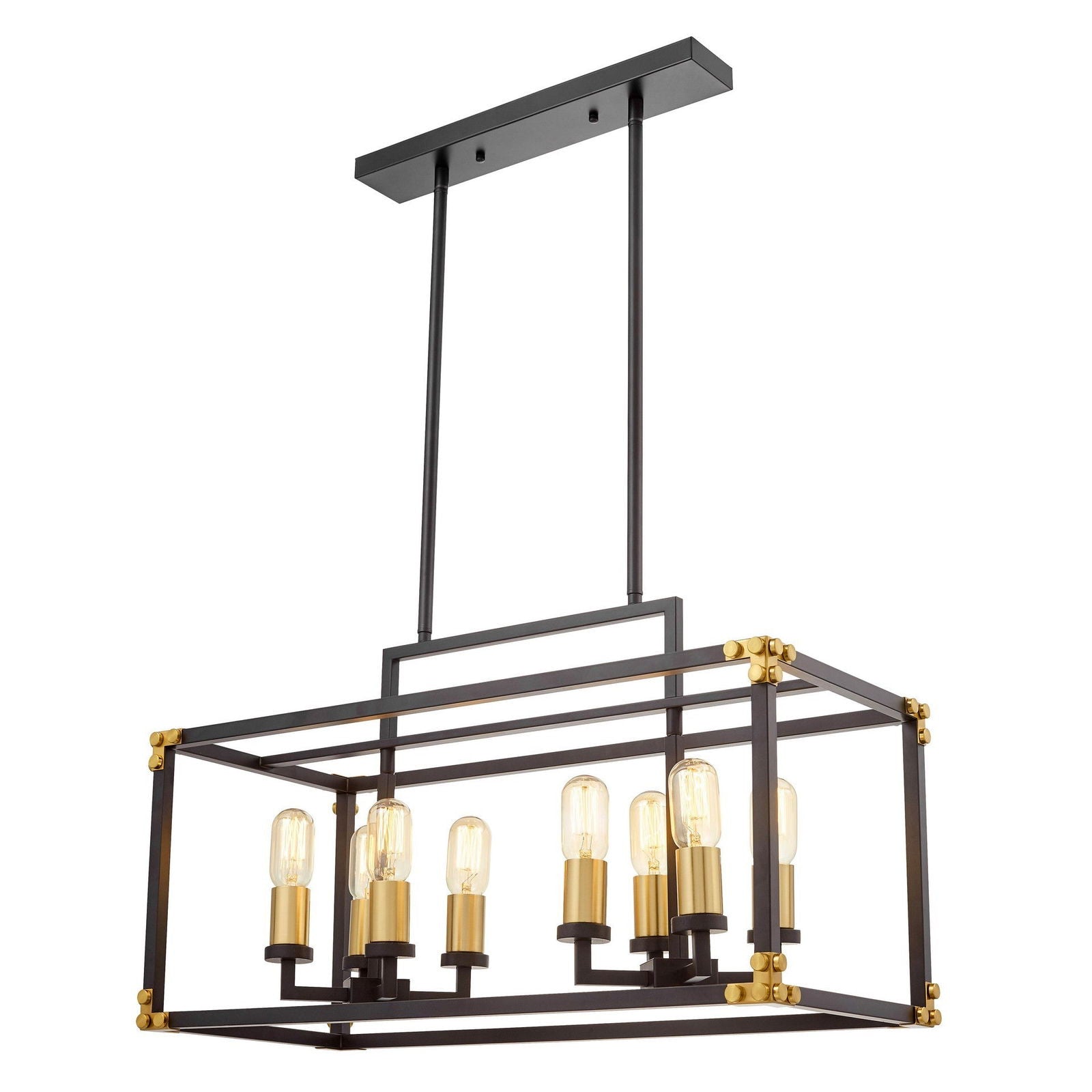 LAMPA WISZĄCA LOFT CZARNO-MOSIĘŻNA WALDORF W8