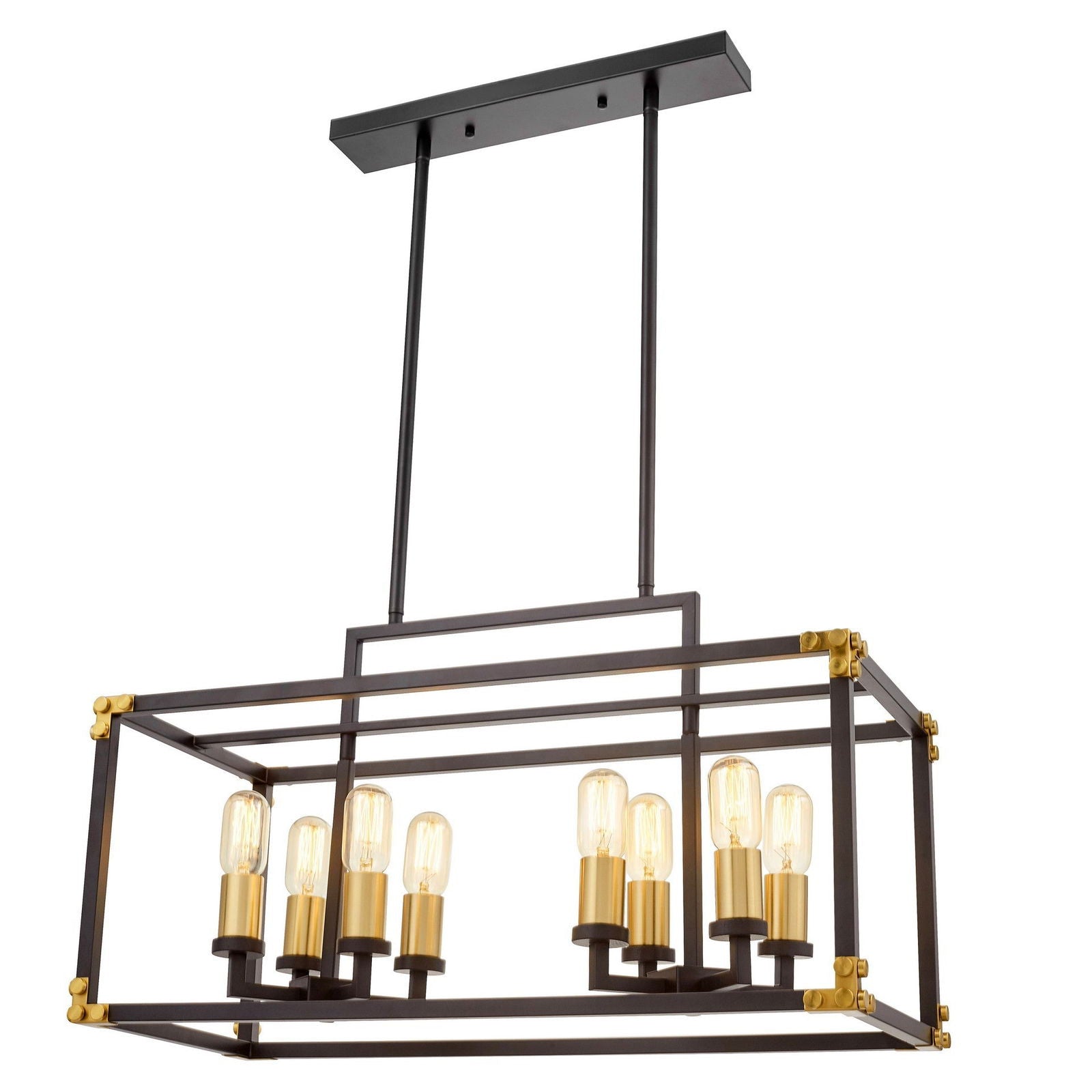 LAMPA WISZĄCA LOFT CZARNO-MOSIĘŻNA WALDORF W8