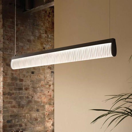 Lampa wisząca LED Slamp Modula, plisowana, czarna