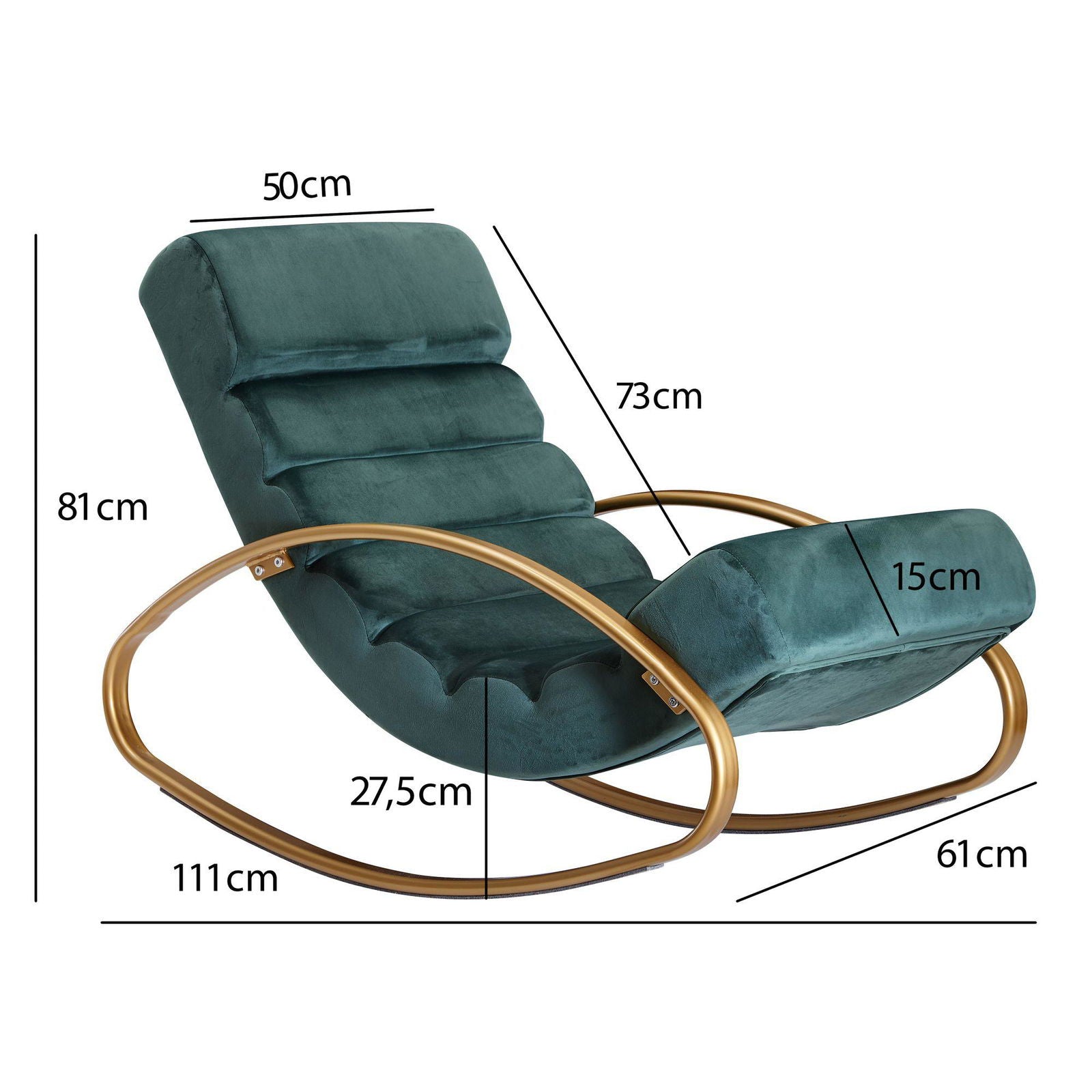 Leżanka Relax Lounger zielony Wohnling / WL6.223