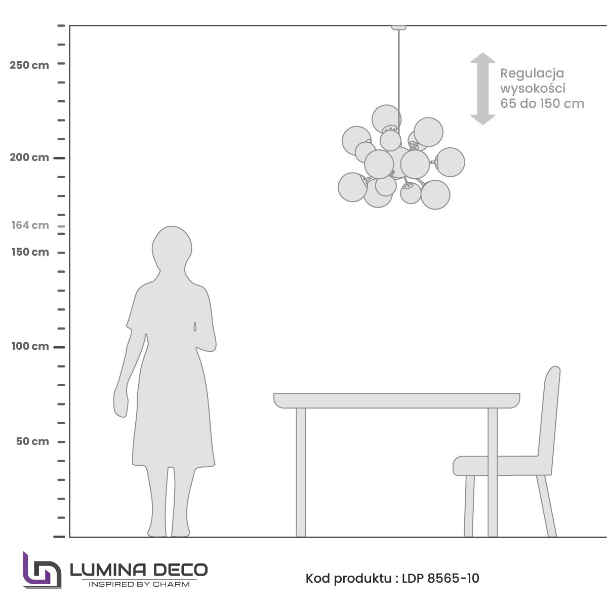 NOWOCZESNA LAMPA WISZĄCA CHROMOWANA GALAKSIDA W10