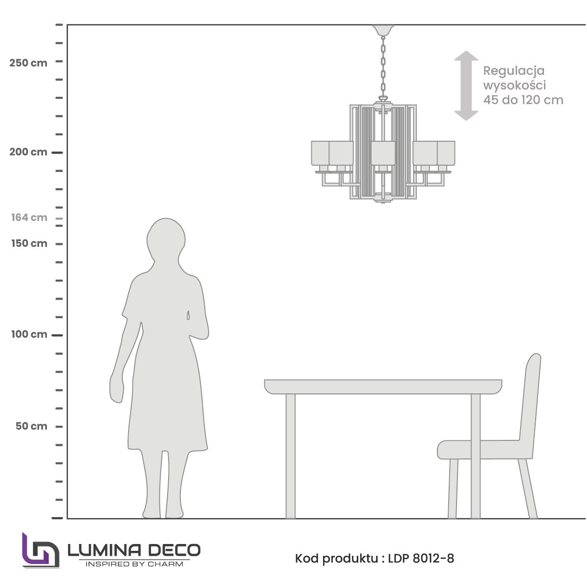 NOWOCZESNA LAMPA WISZĄCA CHROMOWANA MANHATTAN W8