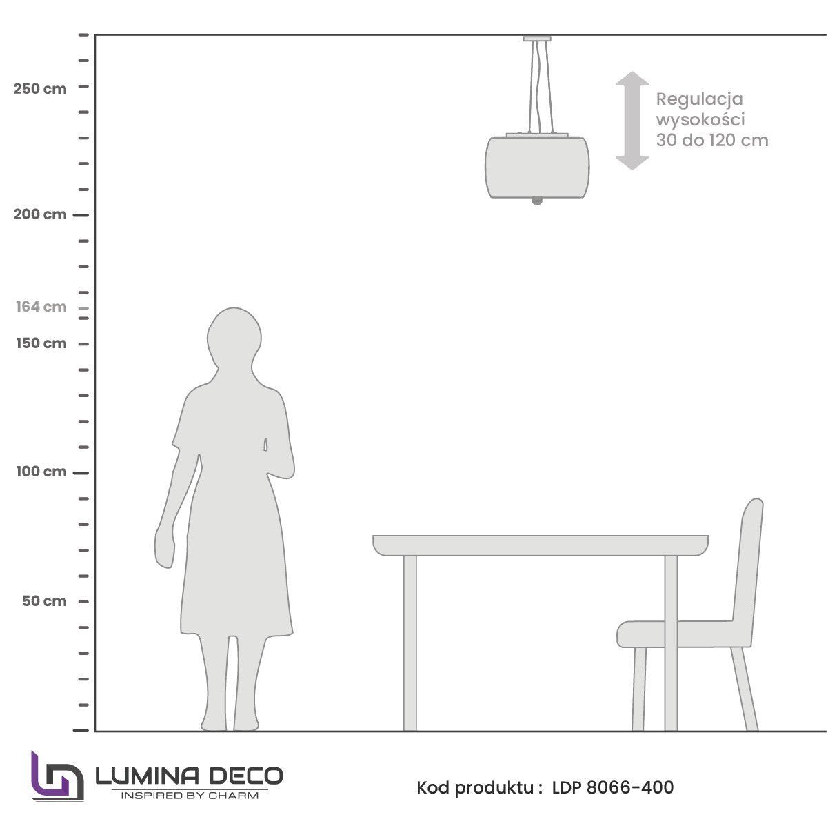 NOWOCZESNA LAMPA WISZĄCA CHROMOWANA TOSSO D40