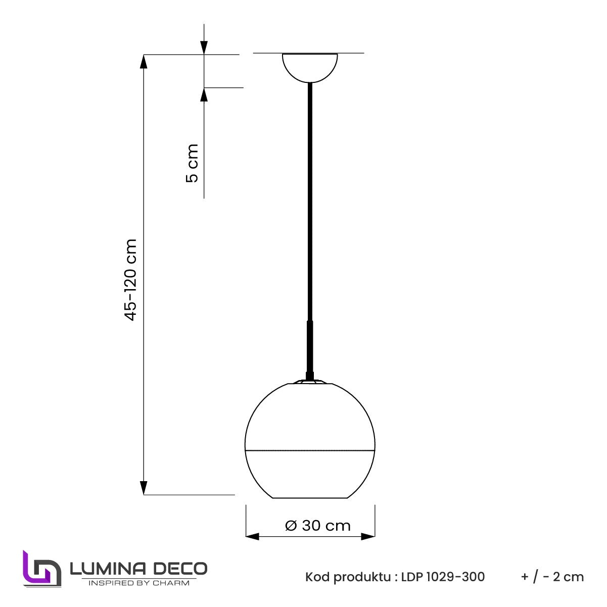 NOWOCZESNA LAMPA WISZĄCA CHROMOWANA VERONI D30