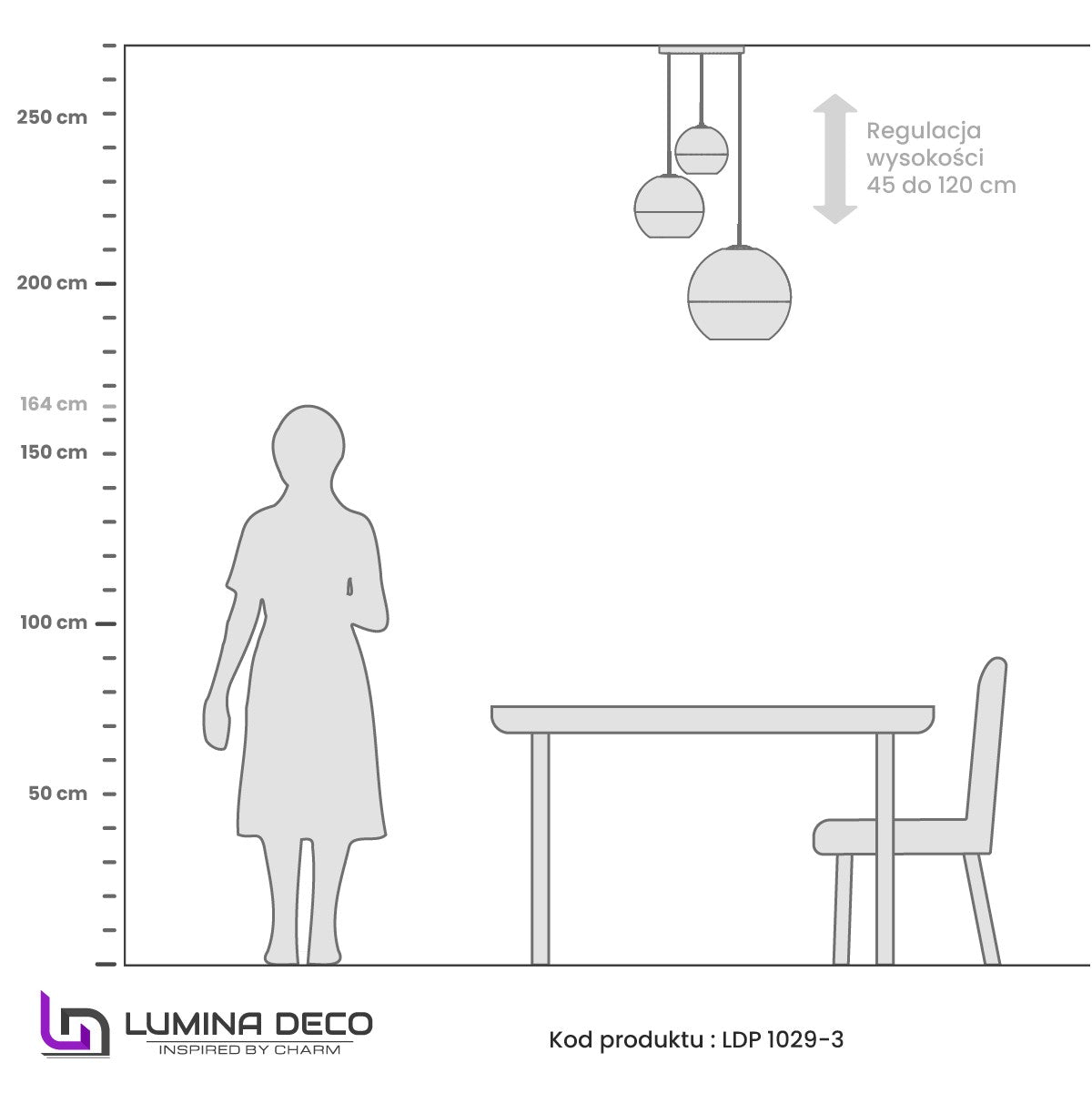 NOWOCZESNA LAMPA WISZĄCA CHROMOWANA VERONI TRIO