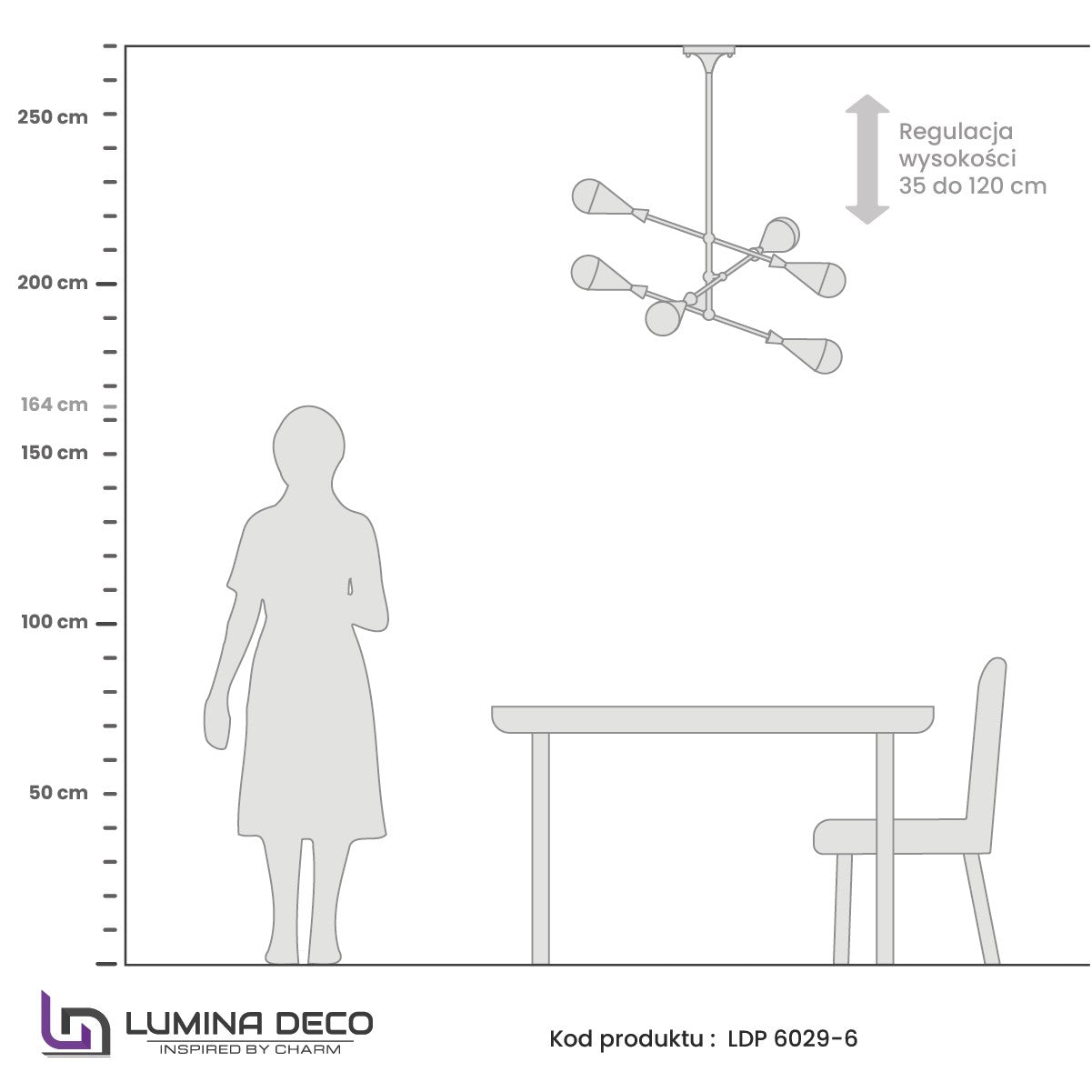 NOWOCZESNA LAMPA WISZĄCA VALPINA W6