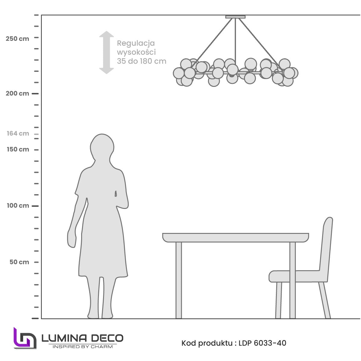 NOWOCZESNA LAMPA WISZĄCA ZŁOTA MARSIADA W40