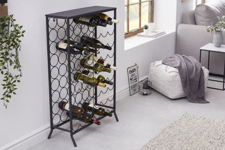 REGAŁ METALOWY STORAGE NA WINO 100 CM / 40861  / INVICTA INTERIOR