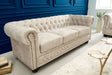 SOFA 3 OSOBOWA CHESTERFIELD AKSAMIT 200 CM / 42310 / INVICTA INTERIOR