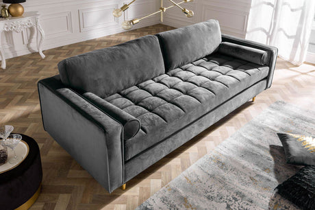 SOFA COZY VELVET szara / 39846 / INVICTA INTERIOR