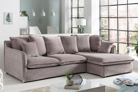 SOFA HEAVEN 255 CM CIEMNOSZARY LEN / 40674 / INVICTA INTERIOR