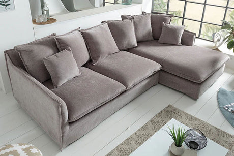 SOFA HEAVEN 255 CM CIEMNOSZARY LEN / 40674 / INVICTA INTERIOR